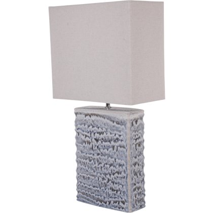 Sereno Square Ceramic Lamp - Blue Grey Sereno Square Ceramic Lamp - Blue Grey