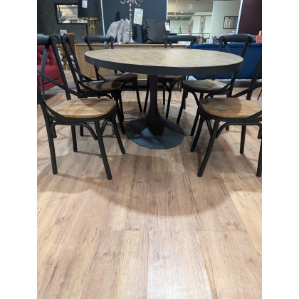 Heston, Lrg Oval Dining Table Plus 6 x Madeleine Chairs