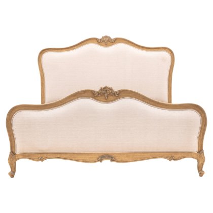 Chic Linen Upholstered Super King Bed