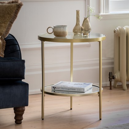 Gallery Direct Hudson Champagne Side Table
