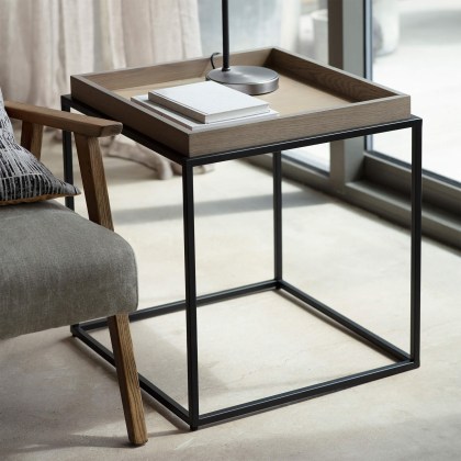 Forden Grey Tray Side Table