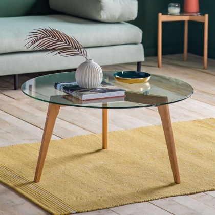 Blair Oak Round Coffee Table