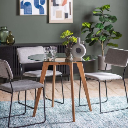 Blair Oak Round Dining Table