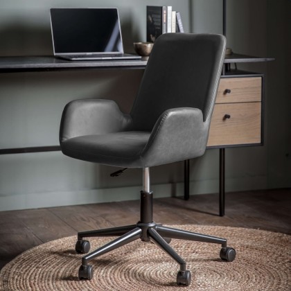 Gallery Direct Faraday Swivel Chair, Charcoal Gallery Direct Faraday Swivel Chair, Charcoal