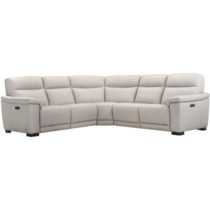 Torino Power Recliner Corner Sofa w/ Power Headrest & Lumber Torino Power Recliner Corner Sofa w/ Power Headrest & Lumber