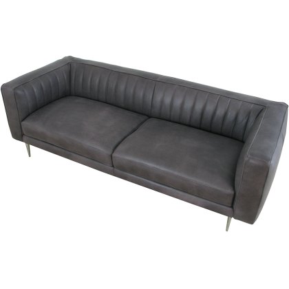 EX-DISPLAY OUTLET WAREHOUSE STOCK Siggy 3 Seater Leather Sofa