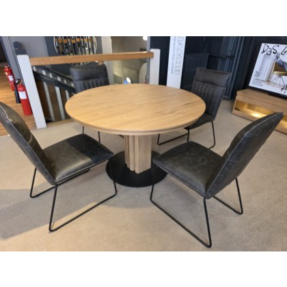 Venjakob 1.2 Alfio Round Extending Table with 4 x Sam chairs