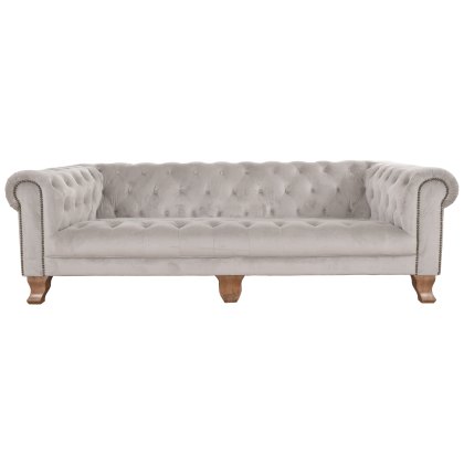 Somerset Maxi Chesterfield Sofa In Plush Platinum