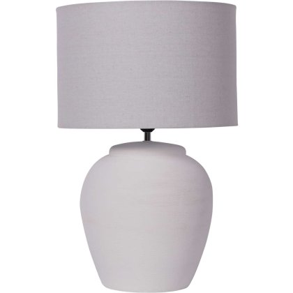 Rhodes White Ceramic Lamp base with Shade Rhodes White Ceramic Lamp base with Shade