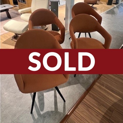 4x Jasmine Dining Chairs (Orange) 4x Jasmine Dining Chairs (Orange)