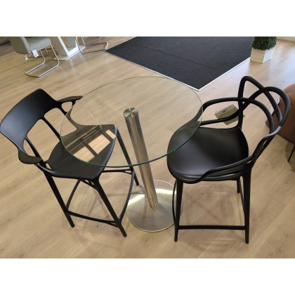 Helsinki 80cm Circular Stool Table with 2 x Kartell Stools