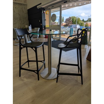 Helsinki 80cm Circular Stool Table with 2 x Kartell Stools Helsinki 80cm Circular Stool Table with 2 x Kartell Stools
