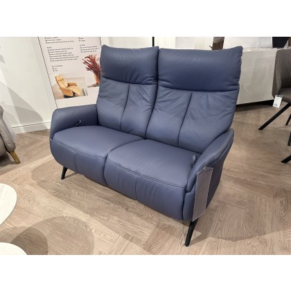 Himolla Stratus 2 Seater Mauaul Headrest Cumuly Leather Sofa