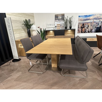 Venjakob Piazza Table (190cm to 290cm) and 3 Eileen Chairs and Bench