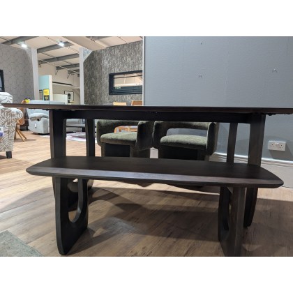 Arc, 2m Fixed Dining Table, 1.2m Bench Plus 3x Gallery Chairs