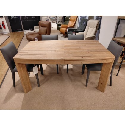THEO EXTENDING DINING TABLE and 4 DINING CHAIRS in GREY