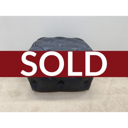 CLEARANCE OUTLET WAREHOUSE STOCK Buttoned Leather Footstool CLEARANCE OUTLET WAREHOUSE STOCK Buttoned Leather Footstool