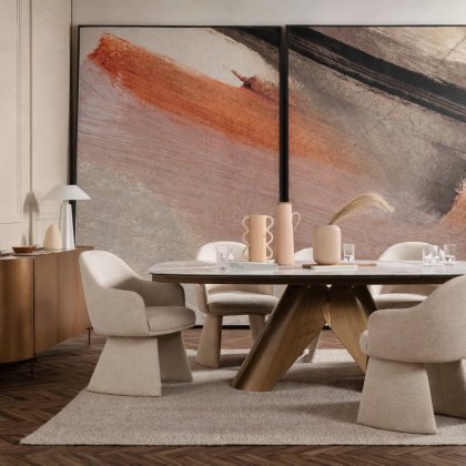 Blaire Extending Dining Table and 4 Mira Dining Chairs