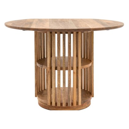 Voss Round Dining Table and 4 Ivorra Dining Chairs (Brown)
