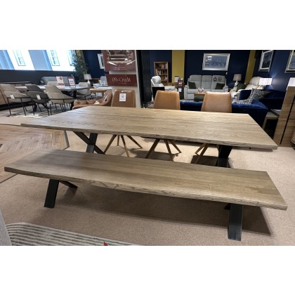 Clifton Dining Table 220cm Leaf 50cm & Bench 220cm Clifton Dining Table 220cm Leaf 50cm & Bench 220cm