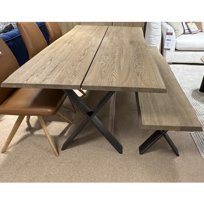 Clifton Dining Table 220cm Leaf 50cm & Bench 220cm Clifton Dining Table 220cm Leaf 50cm & Bench 220cm