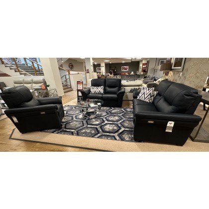 Eliza 3 Seater and Armchair in Power Recliner Plus 2 Seater Fixed Sofa in Leather Eliza 3 Seater and Armchair in Power Recliner Plus 2 Seater Fixed Sofa in Leather
