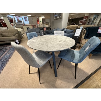 Zurich 110cm Round Dining Table & 4 Path Chairs Zurich 110cm Round Dining Table & 4 Path Chairs