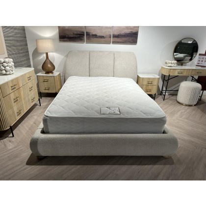 Raffi King Size 5'ft Bedstead in Boucle Fabric and Weston 5'ft Mattress Raffi King Size 5'ft Bedstead in Boucle Fabric and Weston 5'ft Mattress