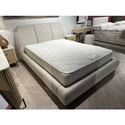 Raffi King Size 5'ft Bedstead in Boucle Fabric and Weston 5'ft Mattress Raffi King Size 5'ft Bedstead in Boucle Fabric and Weston 5'ft Mattress