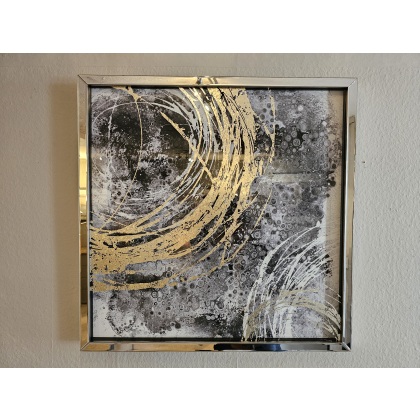 Cyclone 1 Framed Glass Art