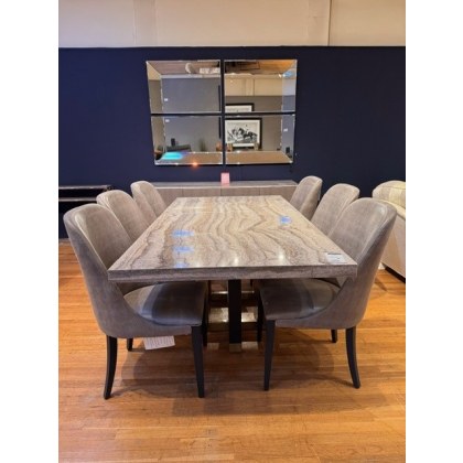 EZRA DINING TABLE WITH 6 X HARPER CHAIRS & MAVERICK 4 DOOR SIDEBOARD EZRA DINING TABLE WITH 6 X HARPER CHAIRS & MAVERICK 4 DOOR SIDEBOARD