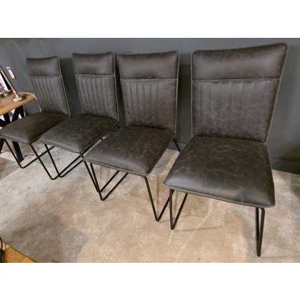 SAM SET OF 4 CHAIRS IN GREY