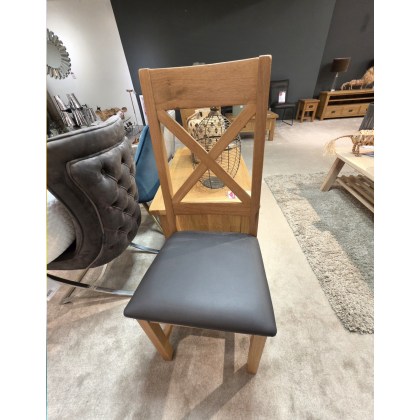FAIRFAX CROSS BACK CHAIR WITH PU SEAT