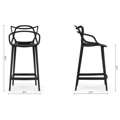 Kartell Masters by Phillippe Starck Stool H.65 Black (£269 Each)