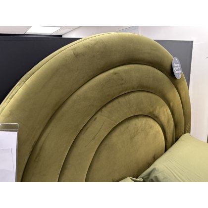 Arch 5ft Bedstead in Olive Fabric