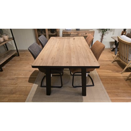 Avalox Dining Table with 2x Anthracite Armin Chair & 2x Congac Armin Chair