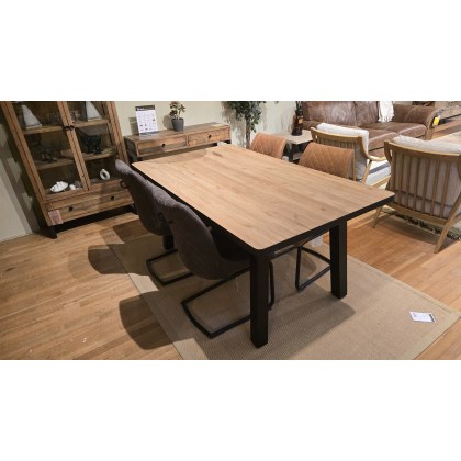 Avalox Dining Table with 2x Anthracite Armin Chair & 2x Congac Armin Chair