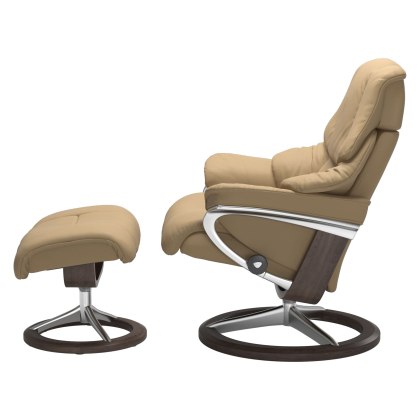Stressless Reno Large Signature Chair & Stool - Promo