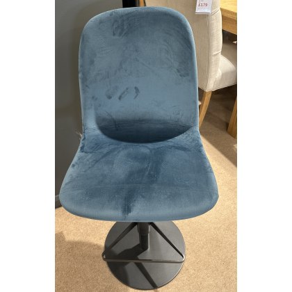 Zaragoza Barstool -Teal Blue Velvet Zaragoza Barstool -Teal Blue Velvet