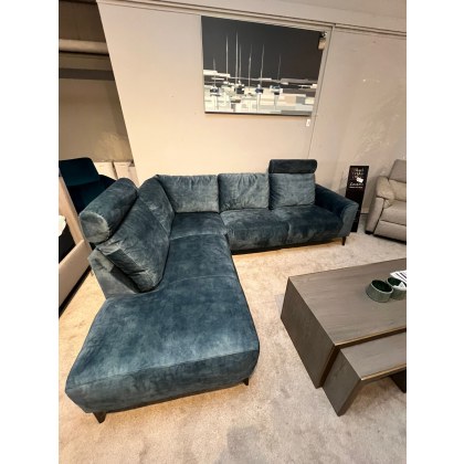 Agrino LHF Corner Sofa with Power Recliner & 2 x Headrests