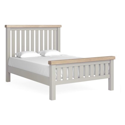 Harbour Stone Grey Slatted Double Bed