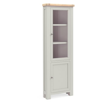 Harbour Stone Grey Corner Display Cabinet
