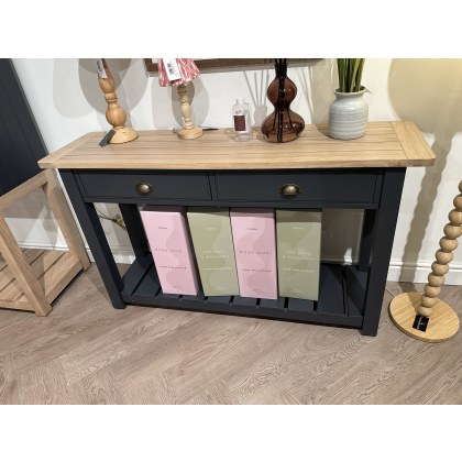 Eton 2 Drawer Console Meteor- Charcoal Grey