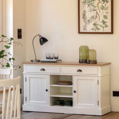 Gallery Direct Eton White 2 Door 2 Drawer Sideboard