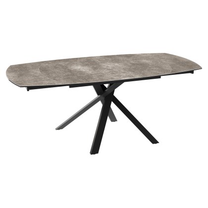 Giza Ceramic Extending Dining Table & 4 Milford Swivel Chair