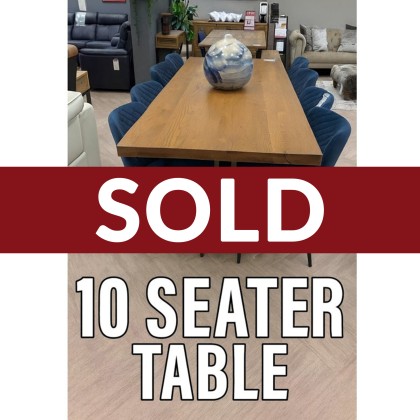 Quebec 2.40cm Table with Star Base + 8 Blue Velvet Whitney Chairs