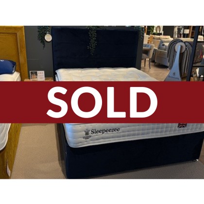 Sleepeezee Portobello Divan Pillow-top With Headboard in Navy Sleepeezee Portobello Divan Pillow-top With Headboard in Navy