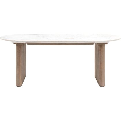 Marmo 200cm Dining Table + 4 Aveley Vanilla Dining Chairs
