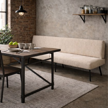 Barry Large Armless Bench with Steel Legs