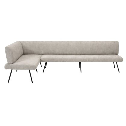 Barry Large Left Corner Bench with Steel Leg